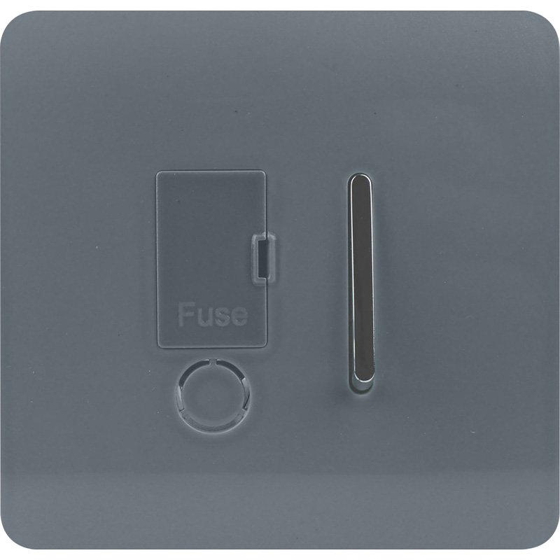 Trendiswitch Warm Grey 13 Amp Switched Fused Spur 1 Gang