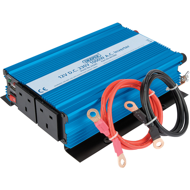 Draper 12V DC-AC Inverter 1000W