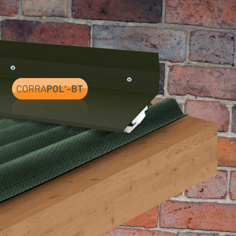 Corrapol-BT Wall Top Flashing 3m Green