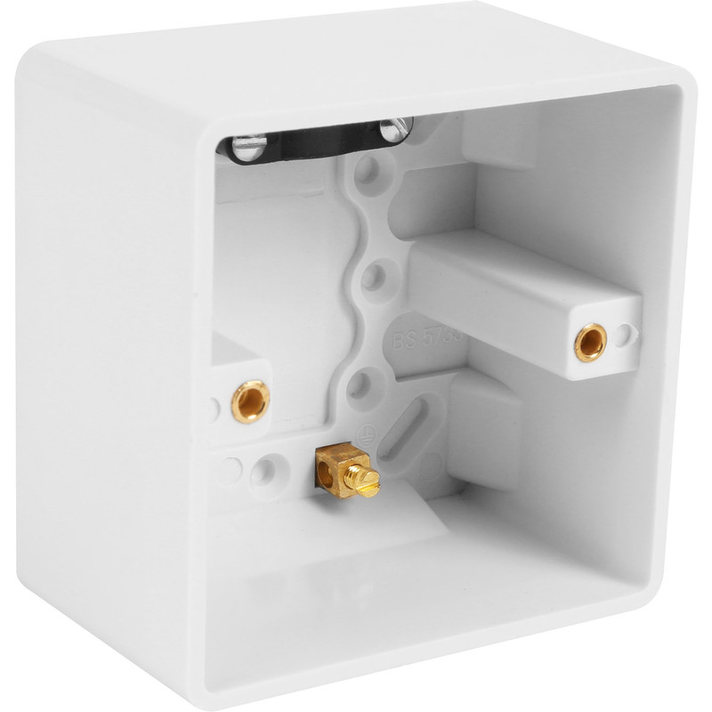 Wessex White Moulded Surface Box 1 Gang 47mm