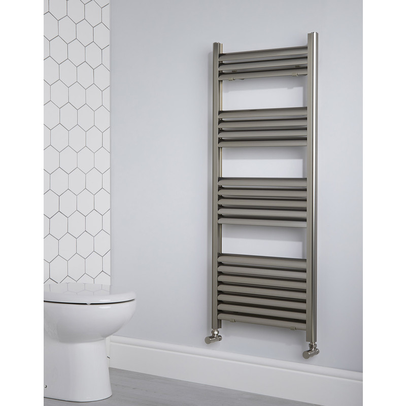 Towelrads Eton Brushed Aluminium Towel Radiator 800 x 300mm 699Btu