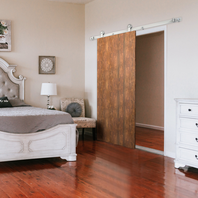 Coburn Flat Track 100 Top Mount Hanger System One Door 1000mm - Stainless Steel Finish