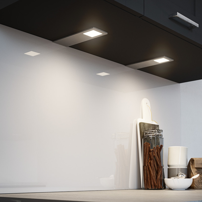 Sensio Velos Rectangular Slim 24V LED Cabinet Light 1 x 5W 330lm Light only