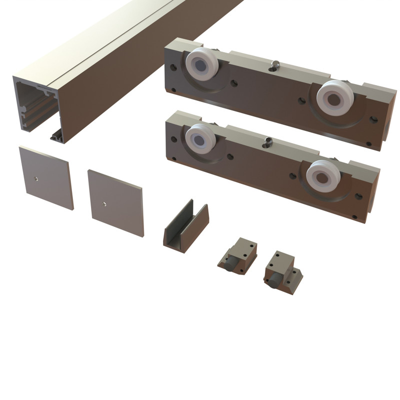 Coburn Flexiglas 120 One Door System 1500mm - Satin Stainless Steel