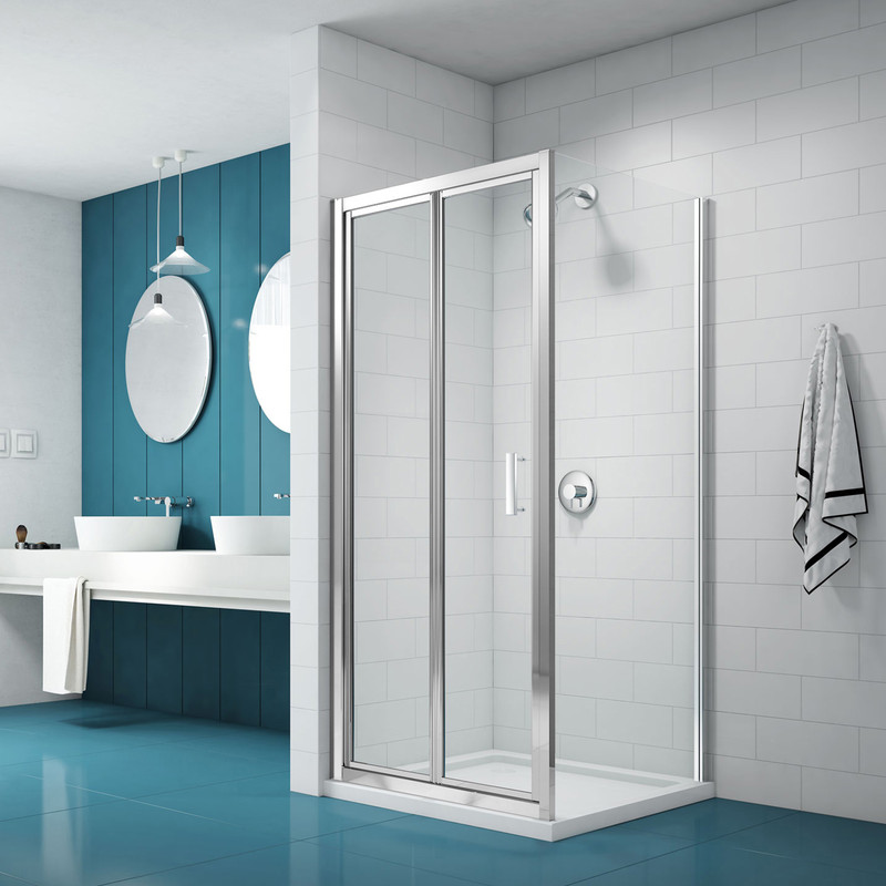 Merlyn NIX Bi-Fold Shower Enclosure Door and Side Panel 900 x 900mm