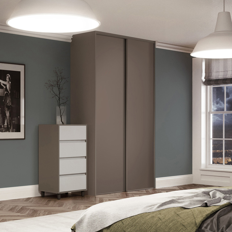 Spacepro Classic 2 Door Sliding Wardrobe Kit Stone Grey 1793 x 2260mm