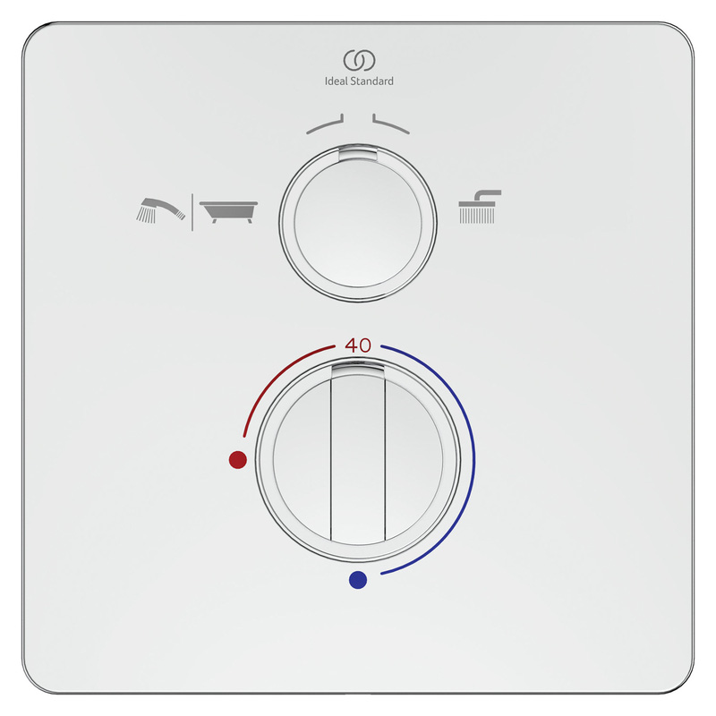 Ideal Standard Easybox Thermostatic Concealed Dual Outlet Shower Valve Square