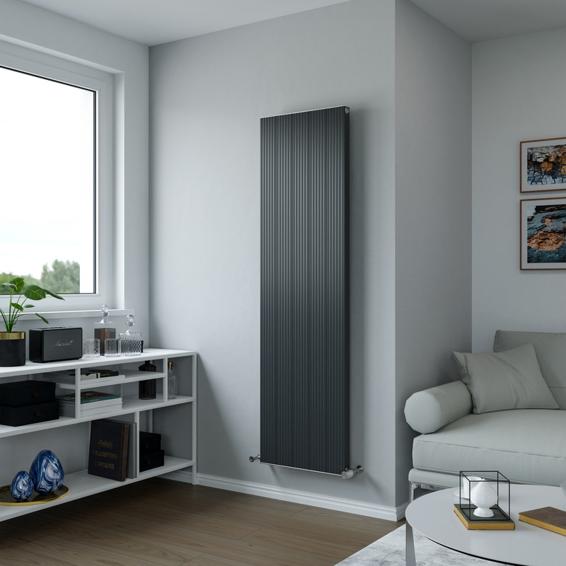 Ximax Leeds Aluminium Designer Radiator 1800 x 500mm  4812Btu Anthracite