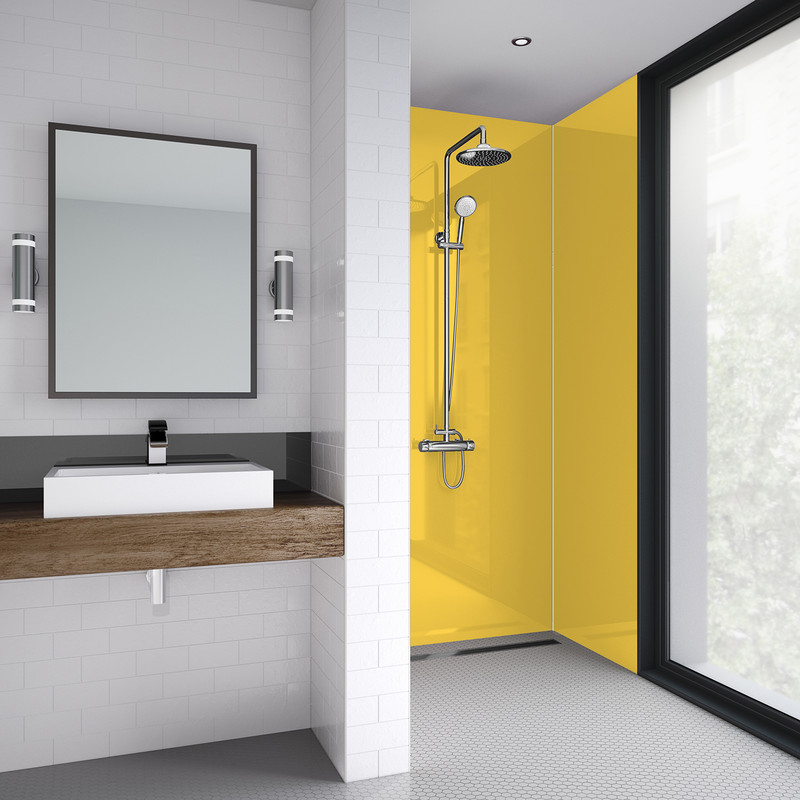 Mermaid Acrylic Shower Wall Panel Sunflower 2440mm x 900mm x 4mm