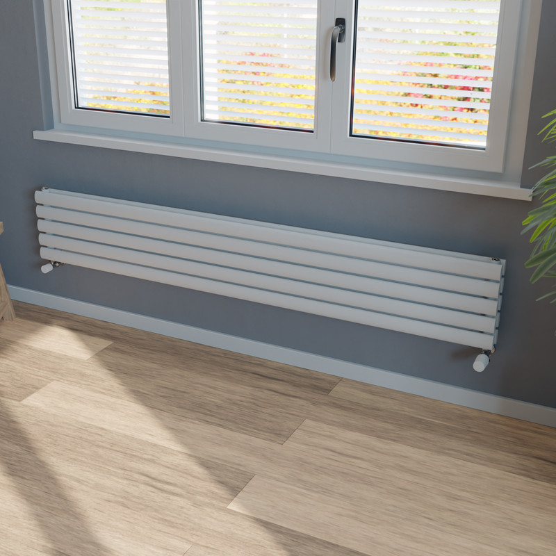 Ximax Bristol Double Horizontal Designer Radiator 294 x 1800mm 3379Btu White