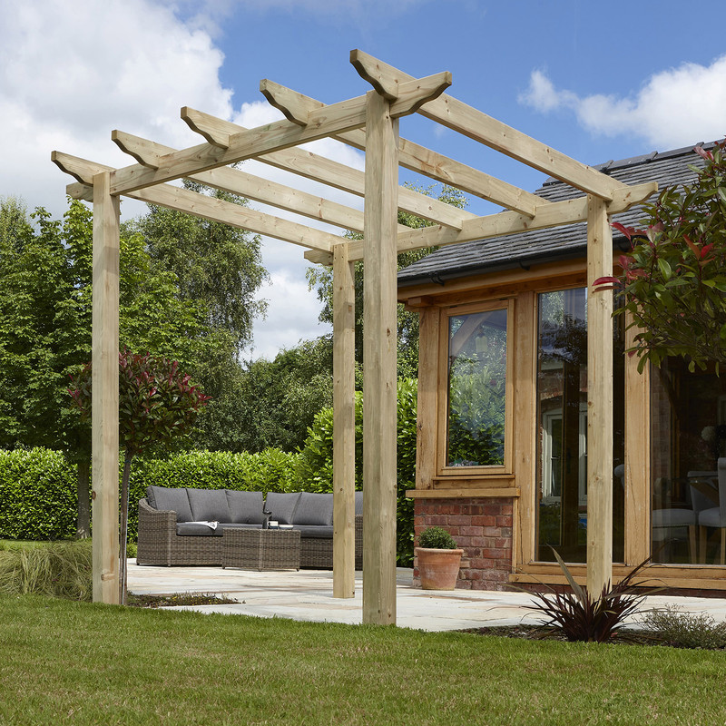 Rowlinson Pergola 276cm (h) x 240cm (w) x 240cm (d)