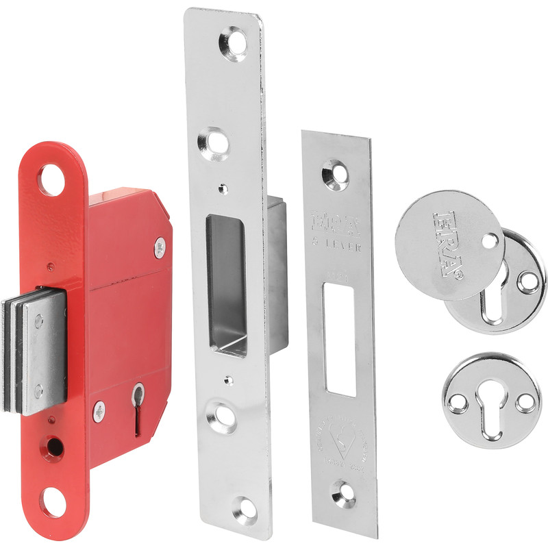 ERA BS 5 Lever Fortress Deadlock Chrome 64mm