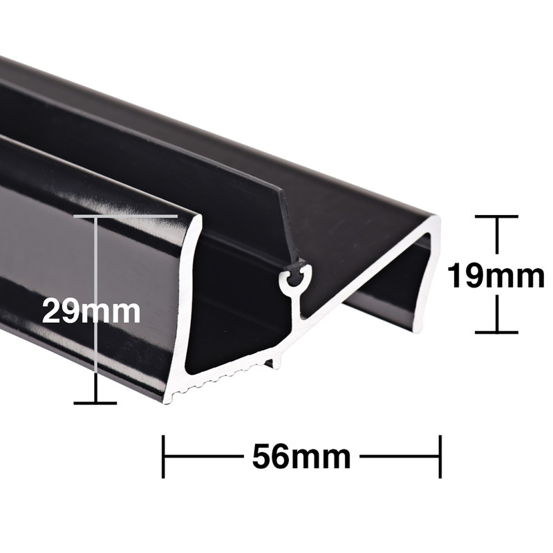 Stormguard Lowline Rain & Draught Excluder Threshold Black