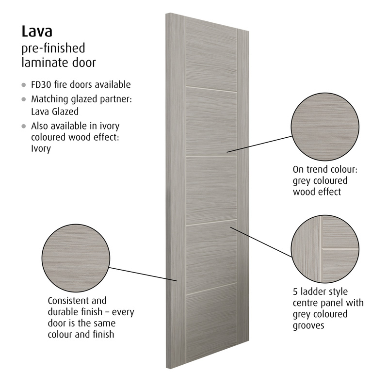 Lava Laminate Internal Door 35 x 1981 x 610mm
