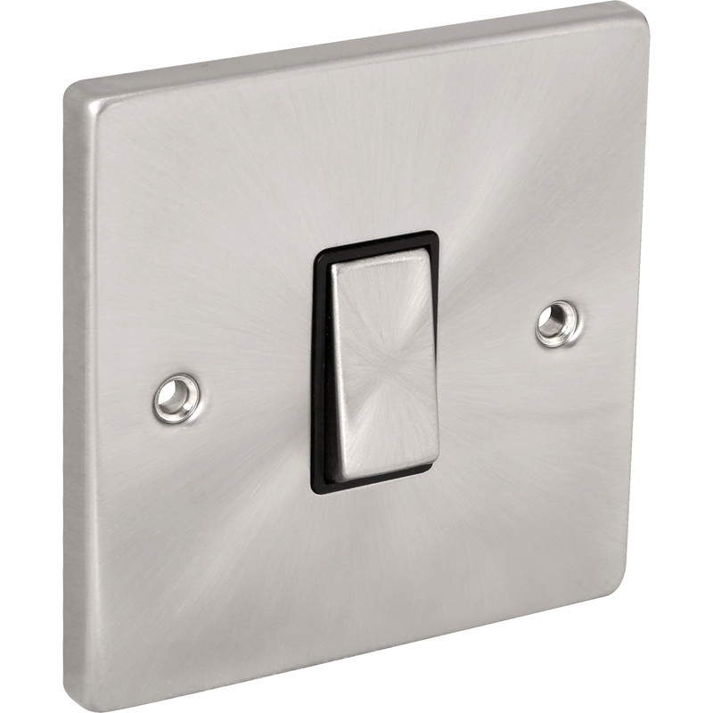 Click Deco Satin Chrome Switch 10A Intermediate