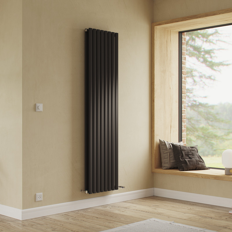 Ximax Bristol Designer Radiator 1800 x 468mm 4737Btu Double Anthracite