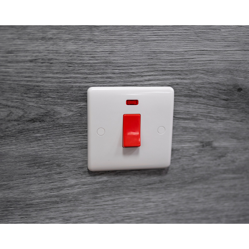 Wessex White 45A DP Switch Switch + Neon 1 Gang