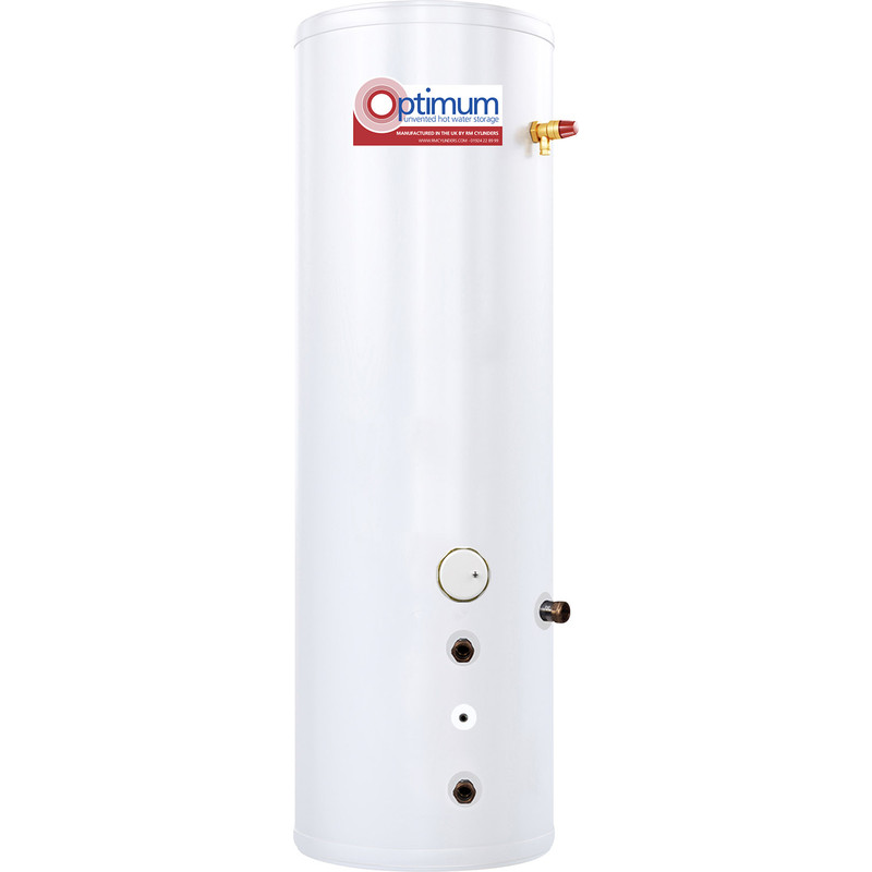 RM Optimum Stainless Steel Indirect Unvented Hot Water Cylinder 1980 x 545 300L