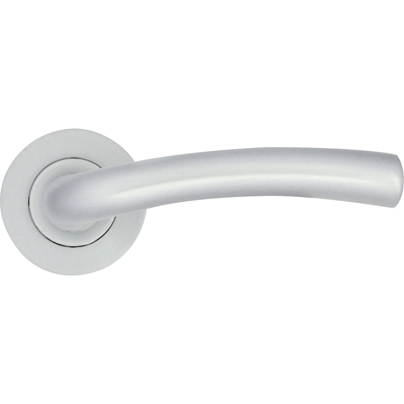 Stanza Seville Lever on Rose Door Handles Satin Chrome