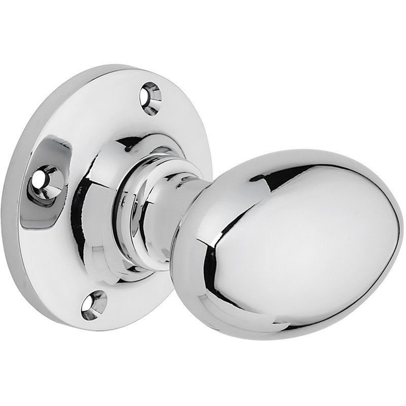 Oval Mortice Knob Polished