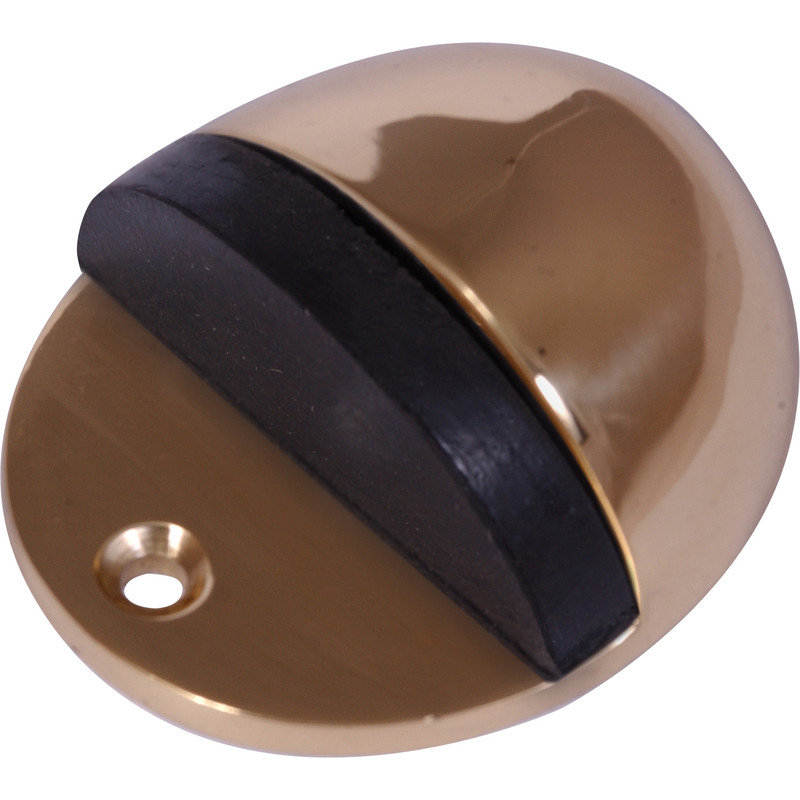 Oval Door Stop Brass