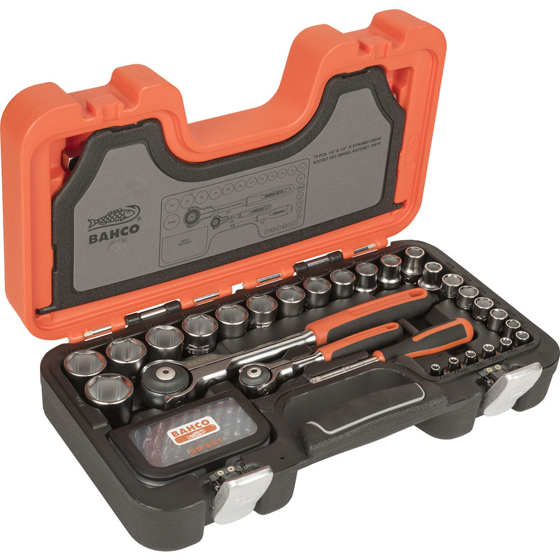 Bahco Swivel Ratchet Socket Set 79 Piece