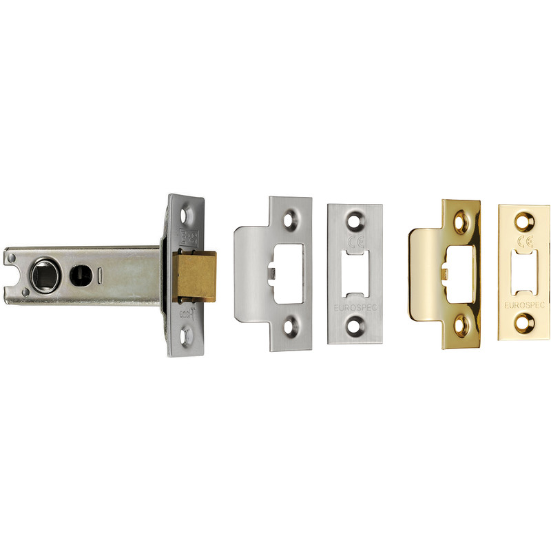 Eurospec Heavy Sprung Tubular Latch 64mm - Brass / Satin Stainless Steel