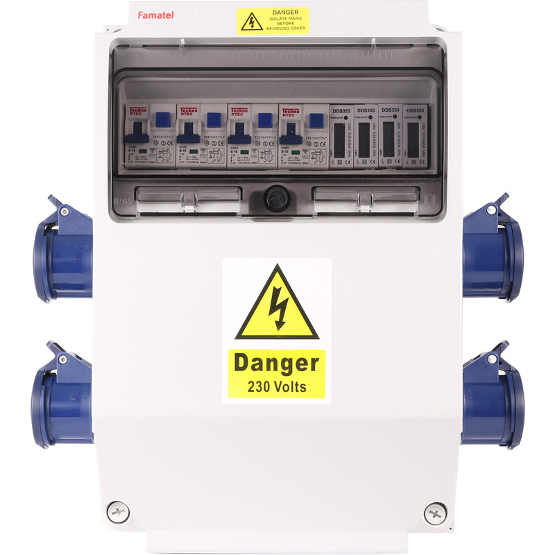 Hook Up Unit 4 x Metered 16A Socket & RCBOs