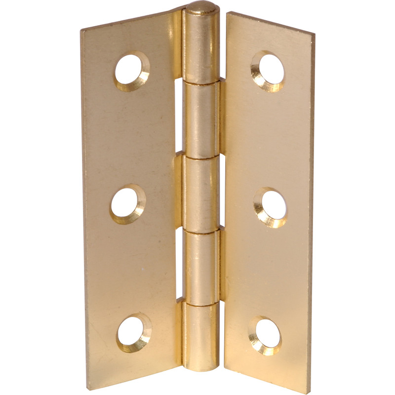 Brass Plated Butt Hinge 75mm