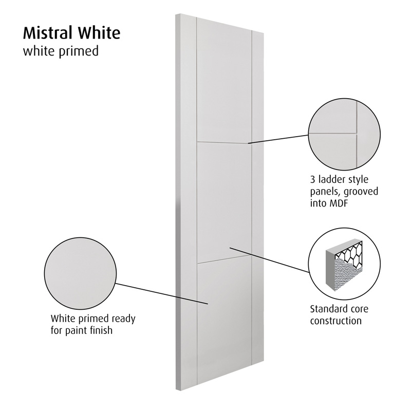 Mistral White Internal Door 35 x 1981 x 686mm