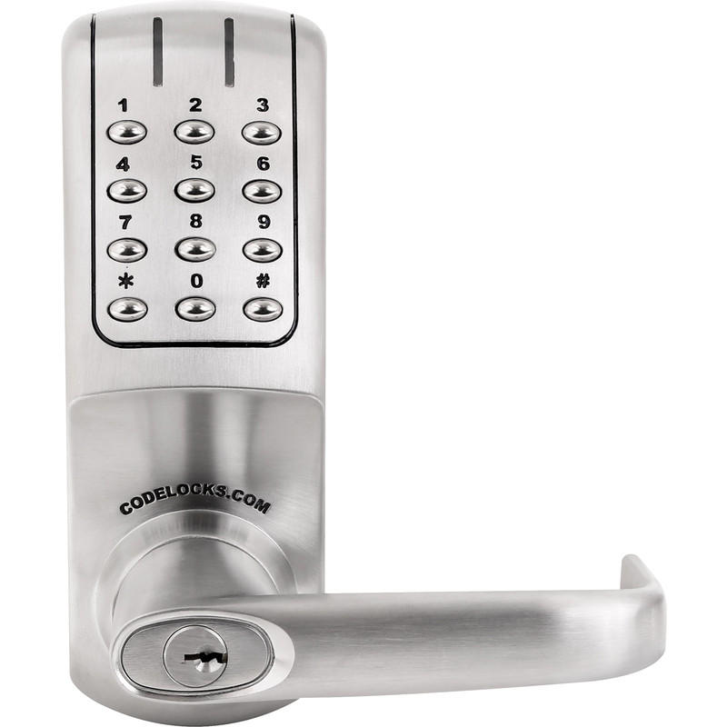 Codelocks CL5010 - Heavy Duty Electronic Tubular Mortice Latch with Key Override 60mm Backset