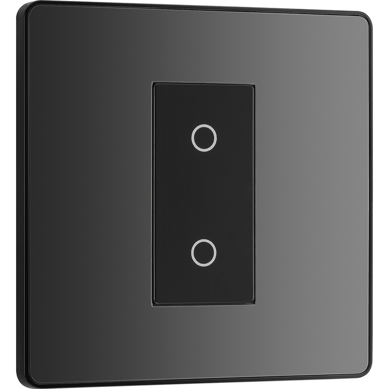 BG Evolve Black Chrome (Black Ins) 200W Single Touch Dimmer Switch, 2-Way Secondary