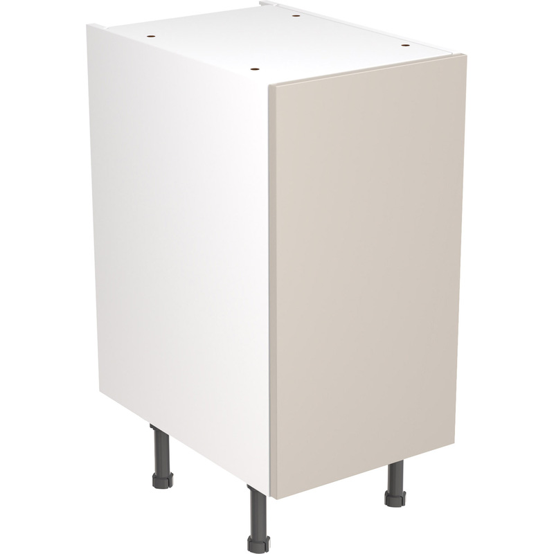 Kitchen Kit Flatpack Value Slab Kitchen Cabinet Base Unit Matt Light Grey 400mm