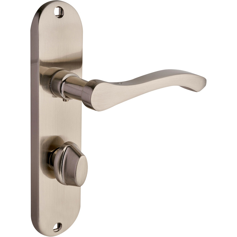 Capri Door Handles Bathroom Brushed Nickel