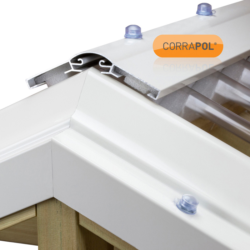 Corrapol Aluminium Ridge Bar Set White 2m