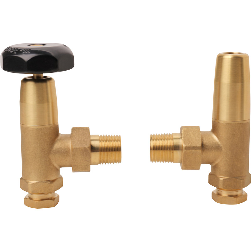 Made4Trade Traditional Radiator Valve & Lockshield 15mm Angled