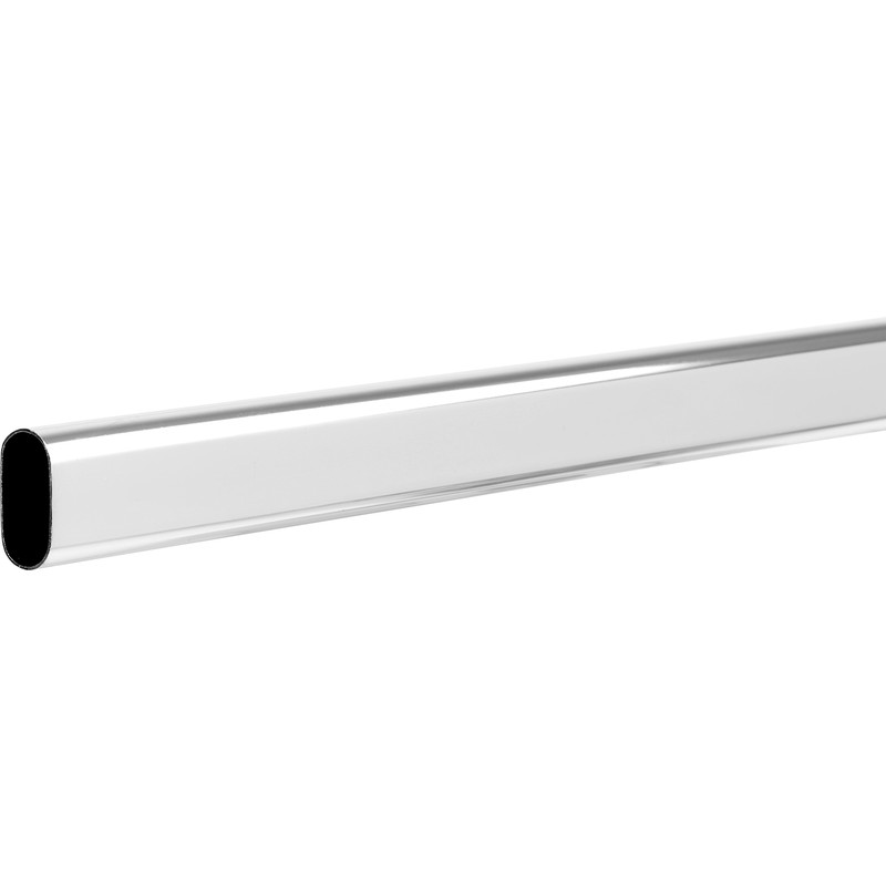 Chrome Oval Wardrobe Rail 1219mm