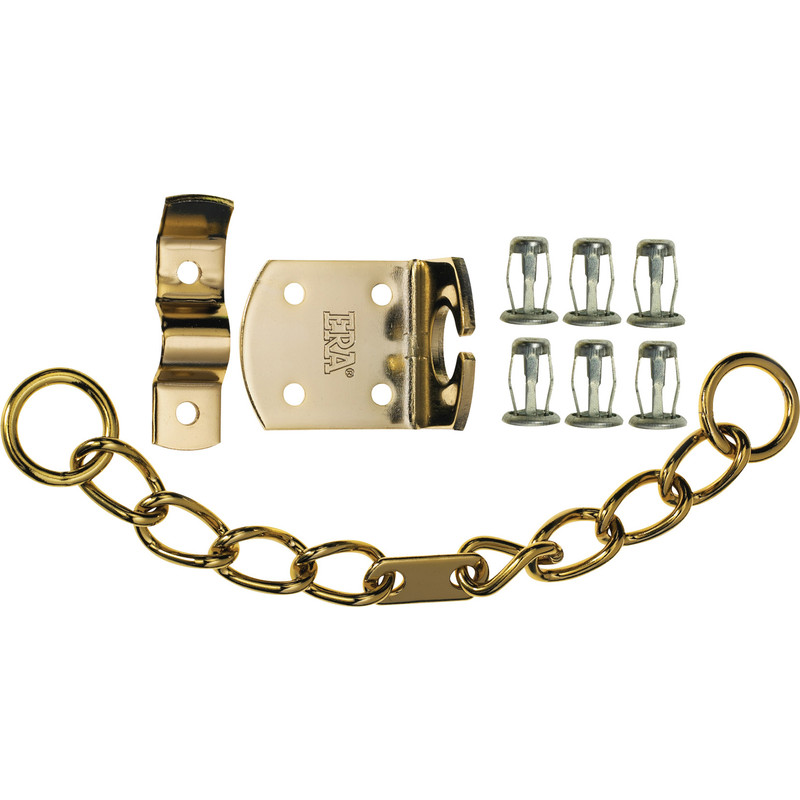 Timber / PVCu Door Chain Brass