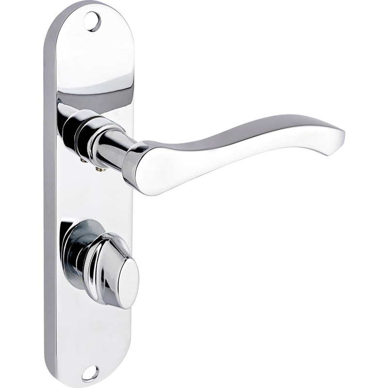 Capri Door Handles Bathroom Polished Chrome