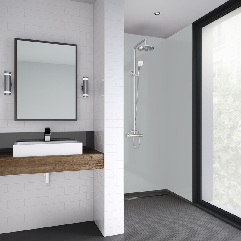 Mermaid Acrylic Matt Shower Wall Panel Urban Grey 2440mm x 900mm x 4mm