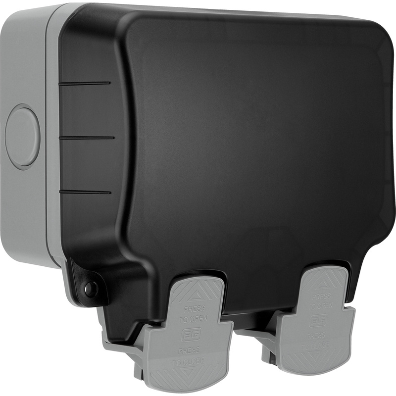BG Storm Smart Control Weatherproof Socket IP66 2 Gang