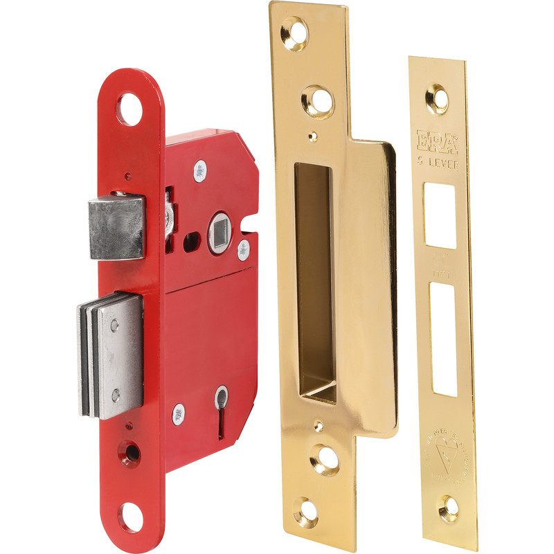 ERA BS 5 Lever Fortress Sashlock 76mm Brass