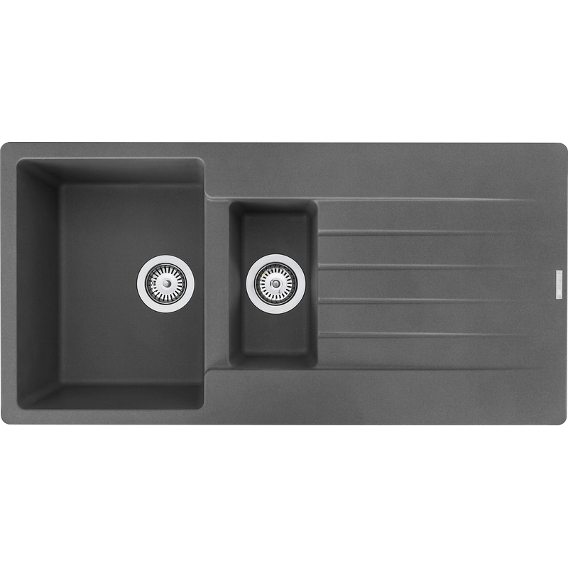 Reginox Harlem Reversible Composite Kitchen Sink & Drainer 1.5 Bowl Grey