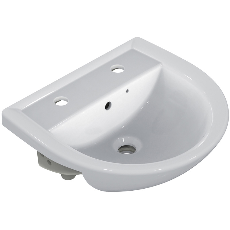 Armitage Shanks Sandringham 21 Semi-Recessed Basin 50cm 2 Tap Hole