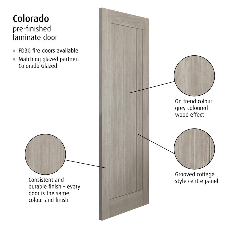 Colorado Laminate Internal Door FD30 44 x 1981 x 762mm