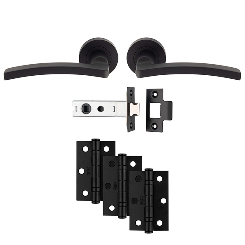 Carlisle Brass Tavira Door & Latch Pack Matt Black