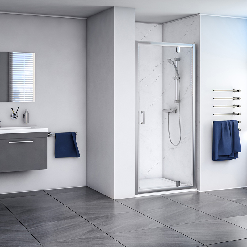 Aqualux Framed 6mm Shower Enclosure Pivot Door Only 800mm