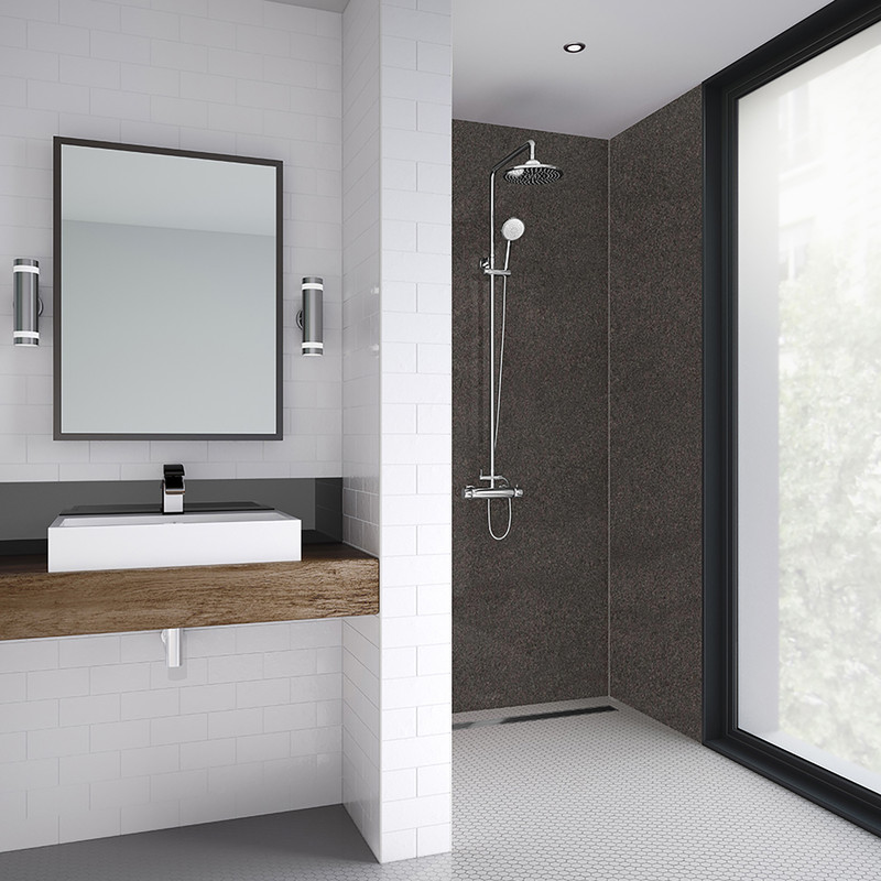 Mermaid Cosmo Sand Laminate Shower Wall Panel Square Edged 2420mm x 1200mm