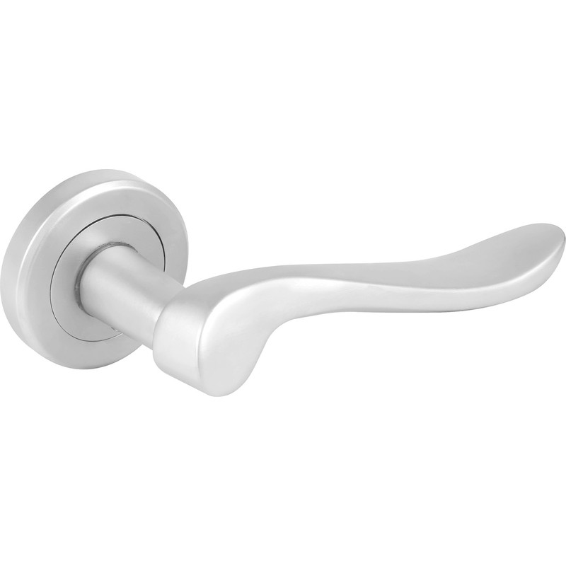 Serozzetta Verdun Lever On Rose Door Handles Satin Chrome