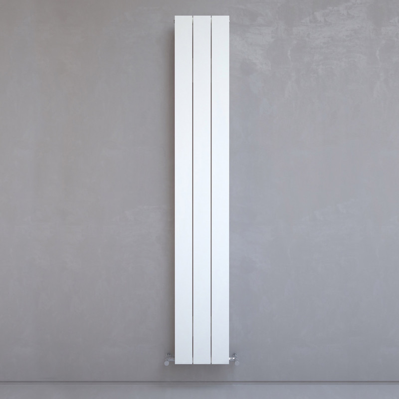 Kudox AluLite Textured Flat Designer Radiator 1800 x 280mm 2337Btu White
